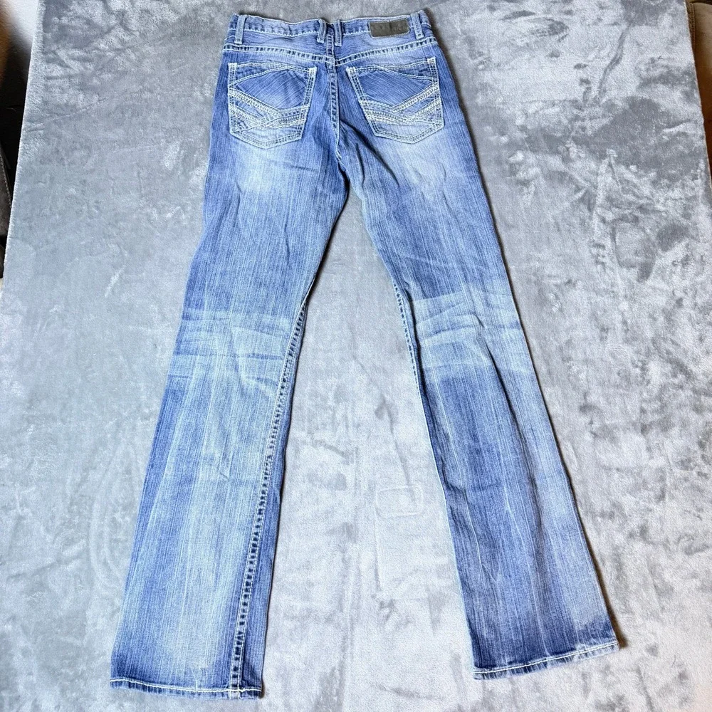 BKE Jake Straight Leg Jeans Mens 30XL Medium Wash Contrast Stitch Denim